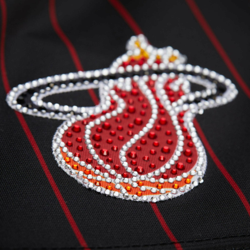 Dwyane Wade Miami Heat x DANNIJO Women's Cropped Football Fashion Jersey - Black
