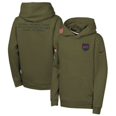 Buffalo Bills Nike Youth 2025 Salute to Service Club Fleece Hoodie