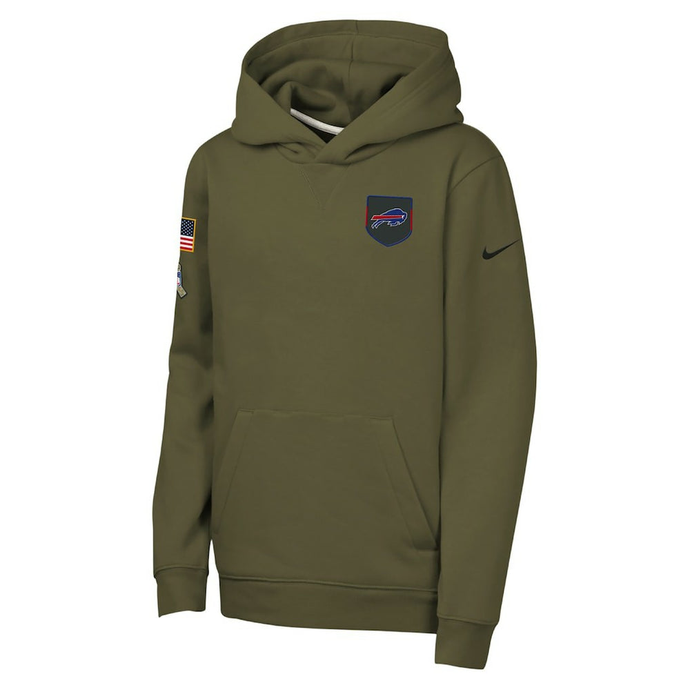 Buffalo Bills Nike Youth 2025 Salute to Service Club Fleece Hoodie