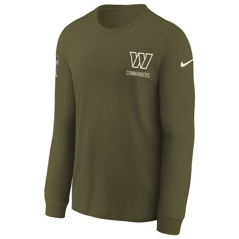 Washington Commanders Nike Youth 2025 Salute to Service Sideline Long Sleeve T-Shirt