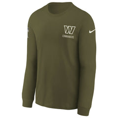 Washington Commanders Nike Youth 2025 Salute to Service Sideline Long Sleeve T-Shirt