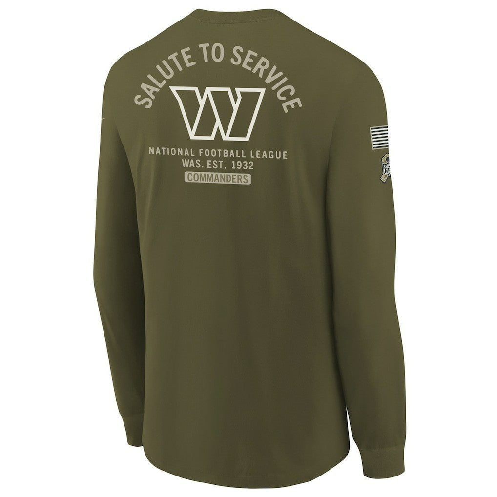 Washington Commanders Nike Youth 2025 Salute to Service Sideline Long Sleeve T-Shirt