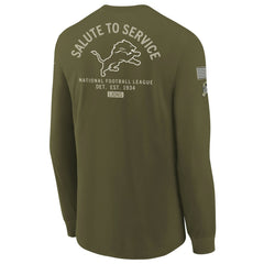Detroit Lions Nike Youth 2025 Salute to Service Sideline Long Sleeve T-Shirt