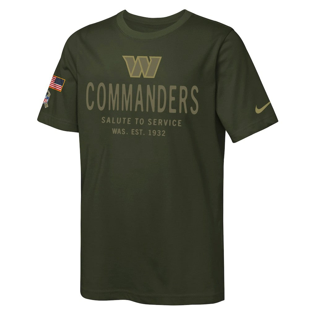 Washington Commanders Nike Youth 2025 Salute to Service Sideline Dri-FIT T-Shirt