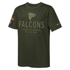 Atlanta Falcons Nike Youth 2025 Salute to Service Sideline Dri-FIT T-Shirt