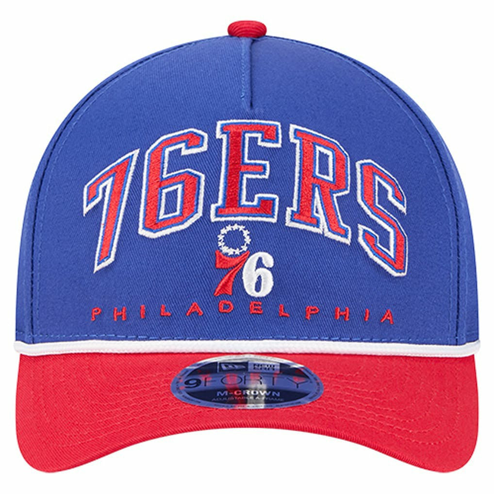 Philadelphia 76ers Bold Arch COOLERA 9FORTY A-Frame M-Crown Adjustable Hat On Sale
