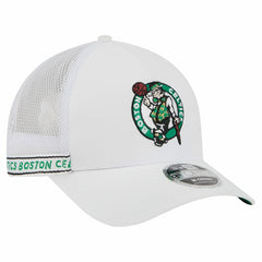 Boston Celtics Featherweight Team Tape 9FORTY M-Crown A-Frame Adjustable Hat New