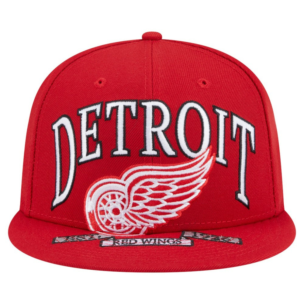 Detroit Red Wings New Era Oversized Vintage Arch 59Fifty Fitted Hat Discount