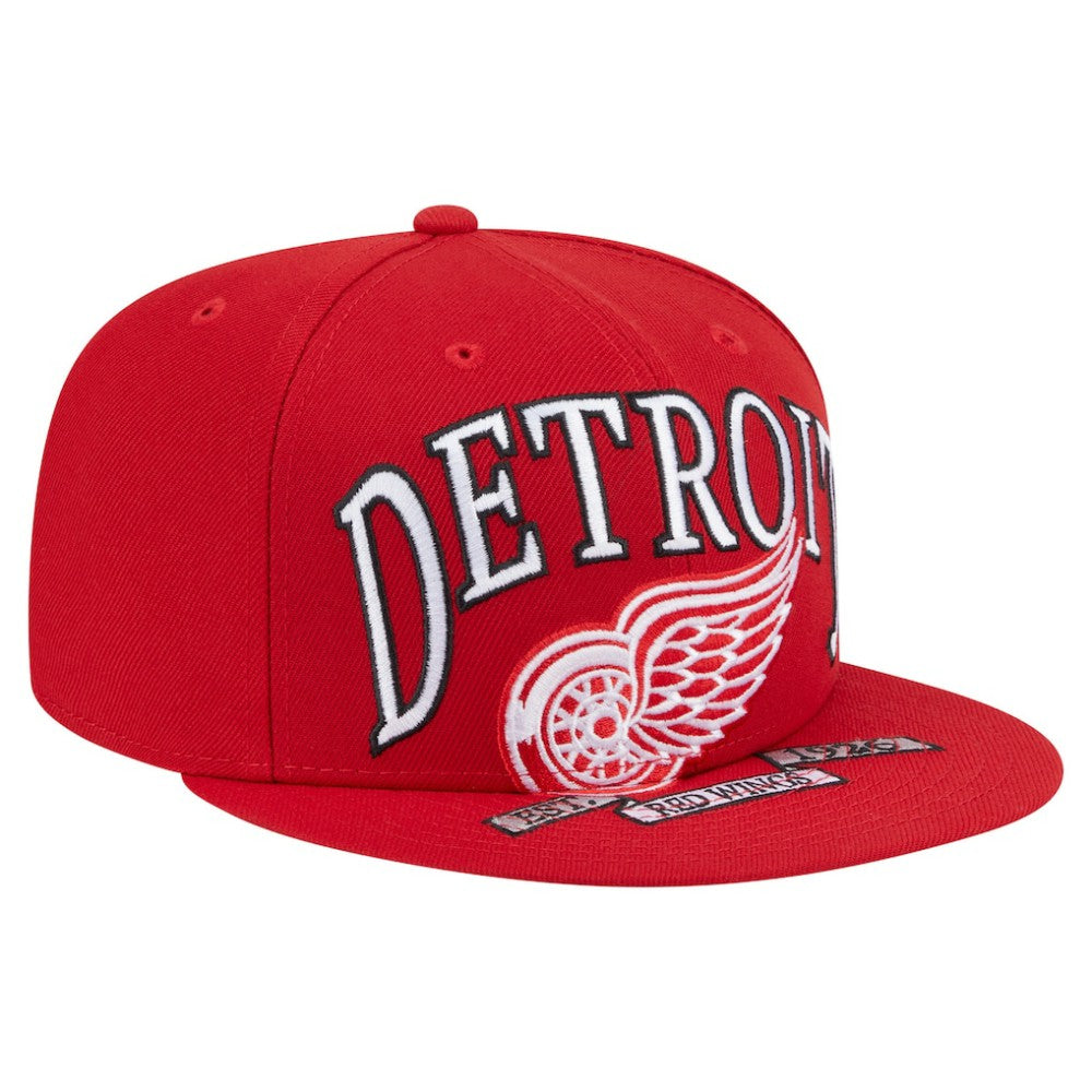 Detroit Red Wings New Era Oversized Vintage Arch 59Fifty Fitted Hat Discount