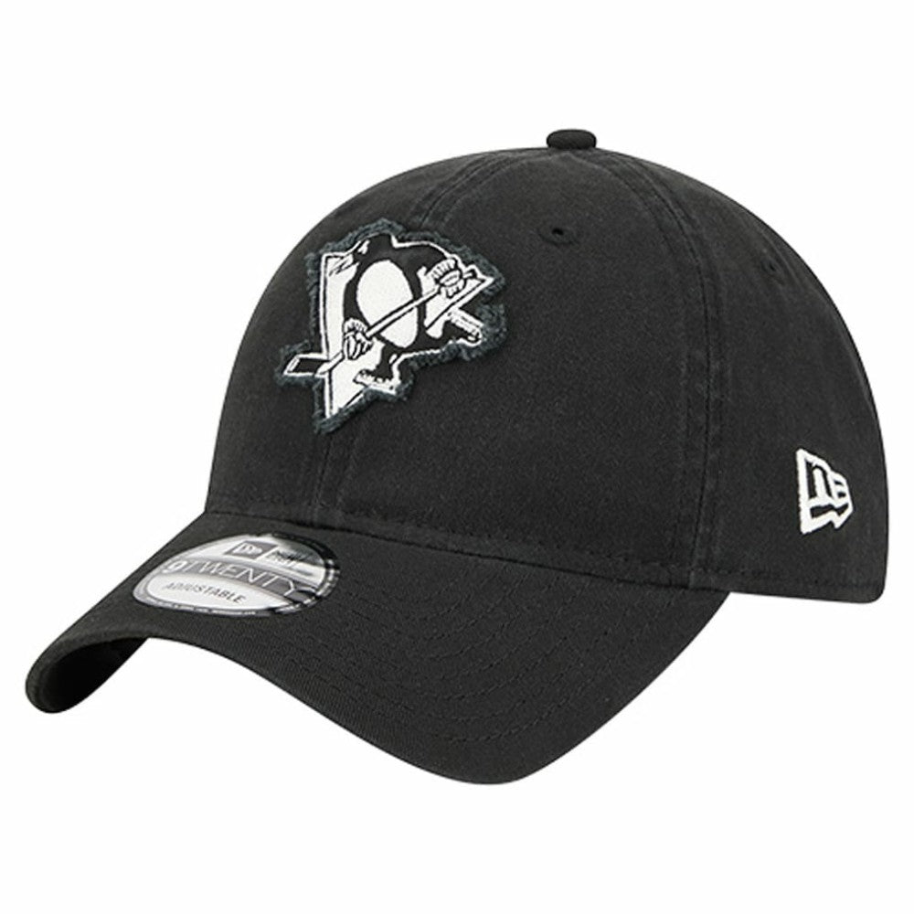Pittsburgh Penguins New Era Stamp Fabric Applique 9TWENTY Adjustable Hat Outlet