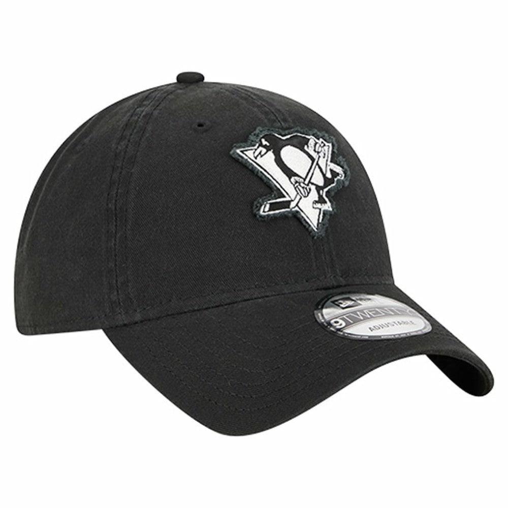 Pittsburgh Penguins New Era Stamp Fabric Applique 9TWENTY Adjustable Hat Outlet