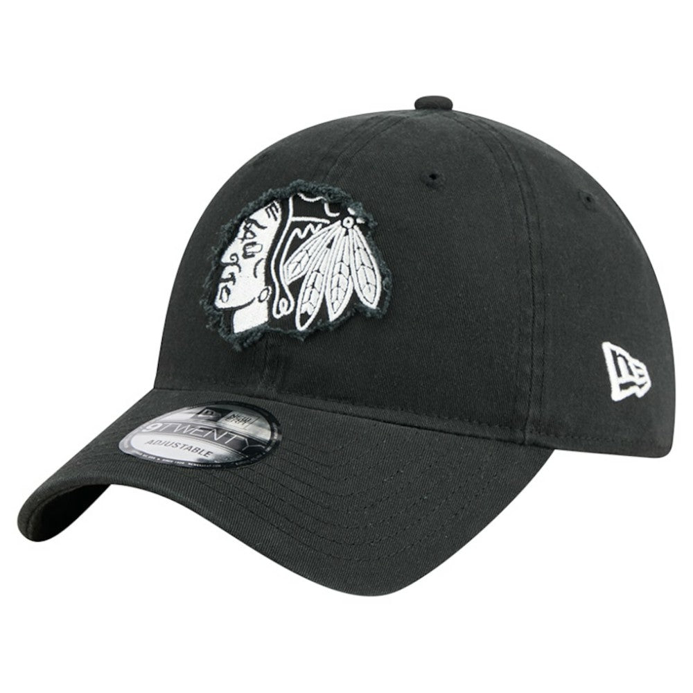Chicago Blackhawks New Era Stamp Fabric Applique 9TWENTY Adjustable Hat Discount