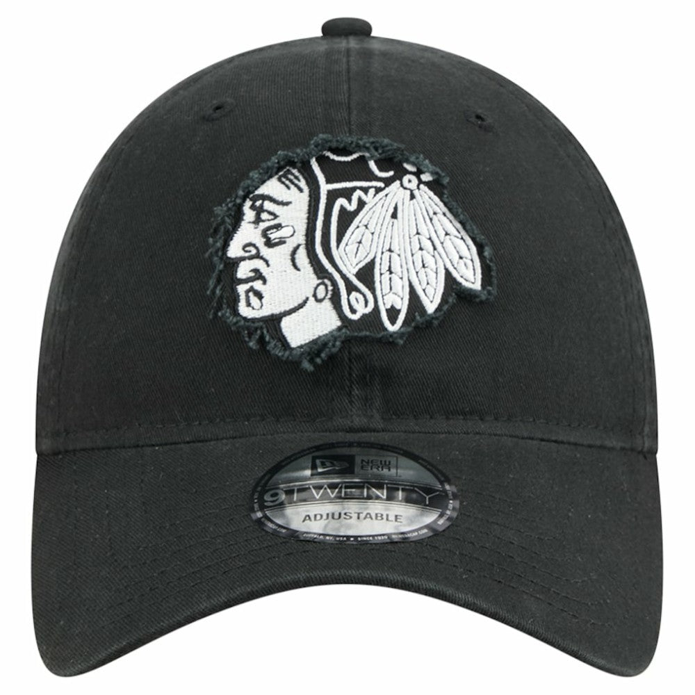 Chicago Blackhawks New Era Stamp Fabric Applique 9TWENTY Adjustable Hat Discount
