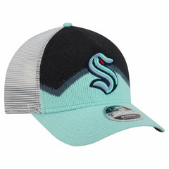 Seattle Kraken New Era Hockey Sock 9FORTY A-Frame M-Crown Adjustable Trucker Hat For Sale