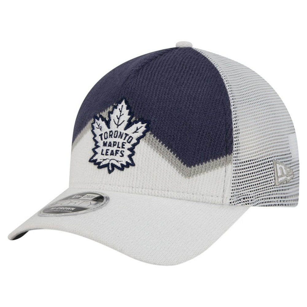 Toronto Maple Leafs New Era Hockey Sock 9FORTY A-Frame M-Crown Adjustable Trucker Hat Discount