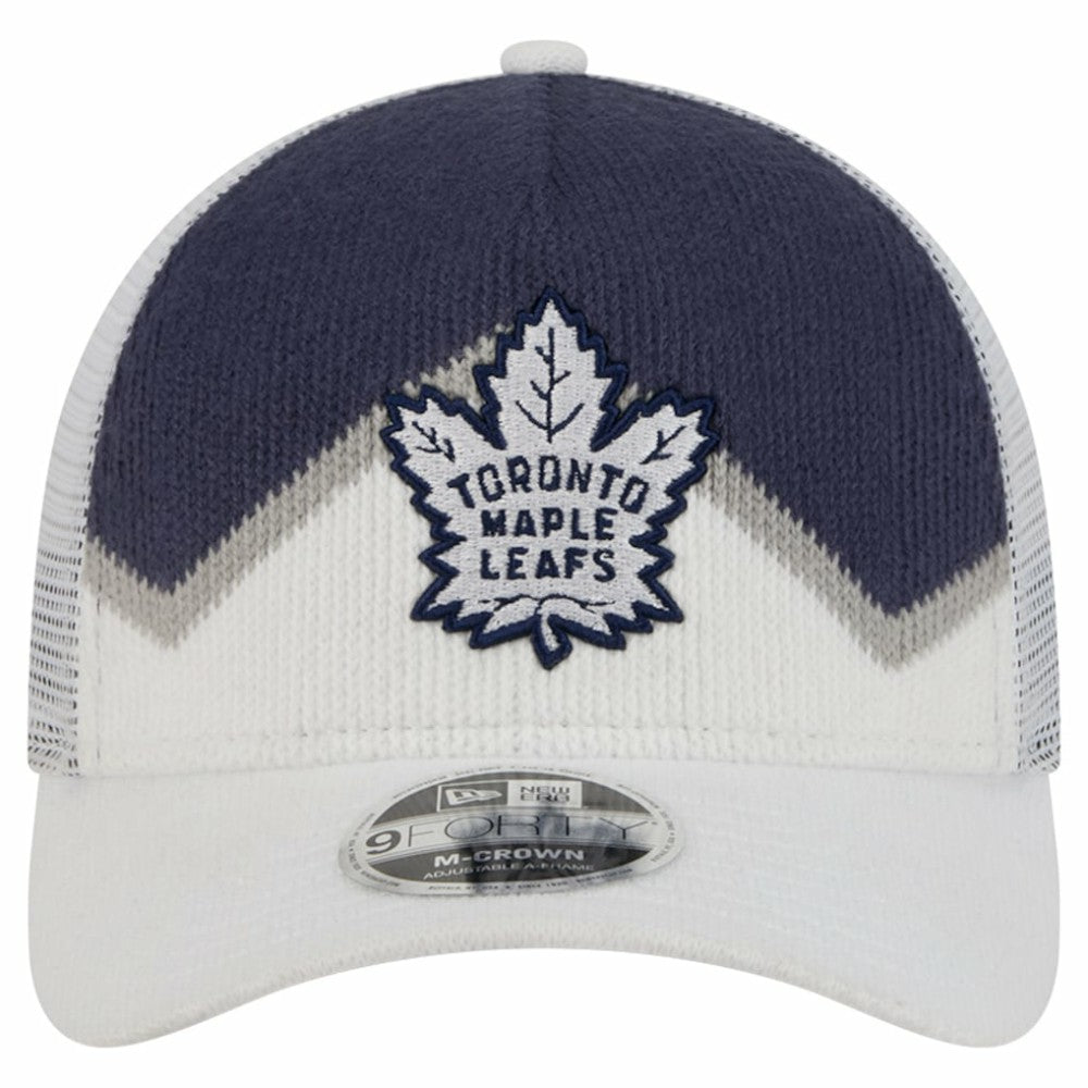 Toronto Maple Leafs New Era Hockey Sock 9FORTY A-Frame M-Crown Adjustable Trucker Hat Discount