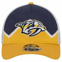 Nashville Predators New Era Hockey Sock 9FORTY A-Frame M-Crown Adjustable Trucker Hat For Sale