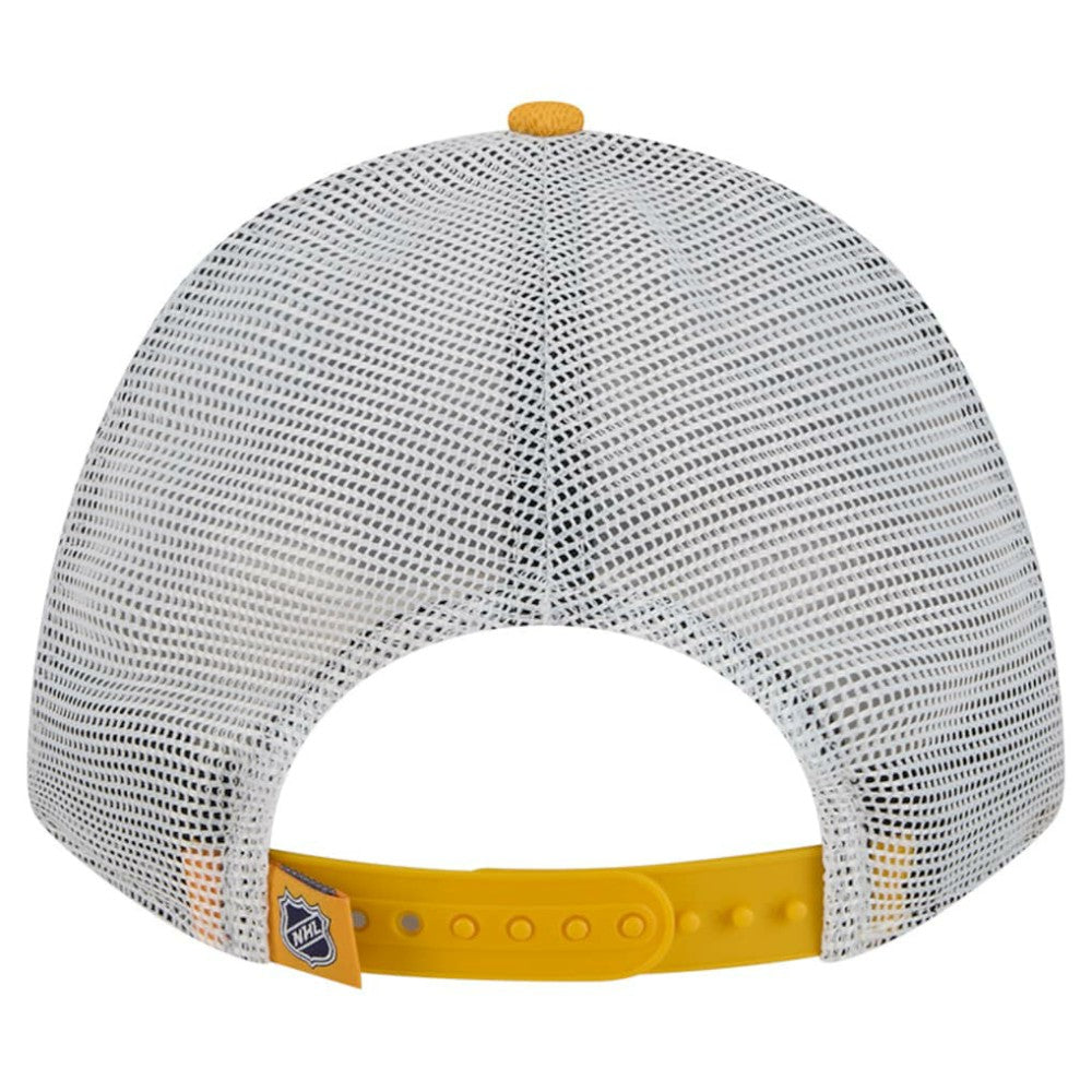 Nashville Predators New Era Hockey Sock 9FORTY A-Frame M-Crown Adjustable Trucker Hat For Sale