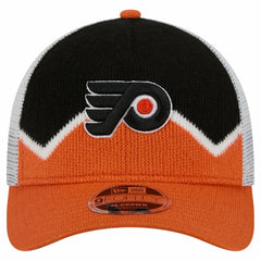 Philadelphia Flyers New Era Hockey Sock 9FORTY A-Frame M-Crown Adjustable Trucker Hat On Sale