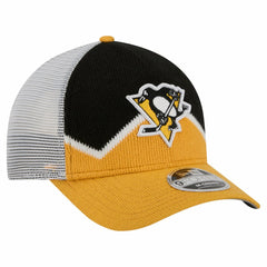 Pittsburgh Penguins New Era Hockey Sock 9FORTY A-Frame M-Crown Adjustable Trucker Hat Sale
