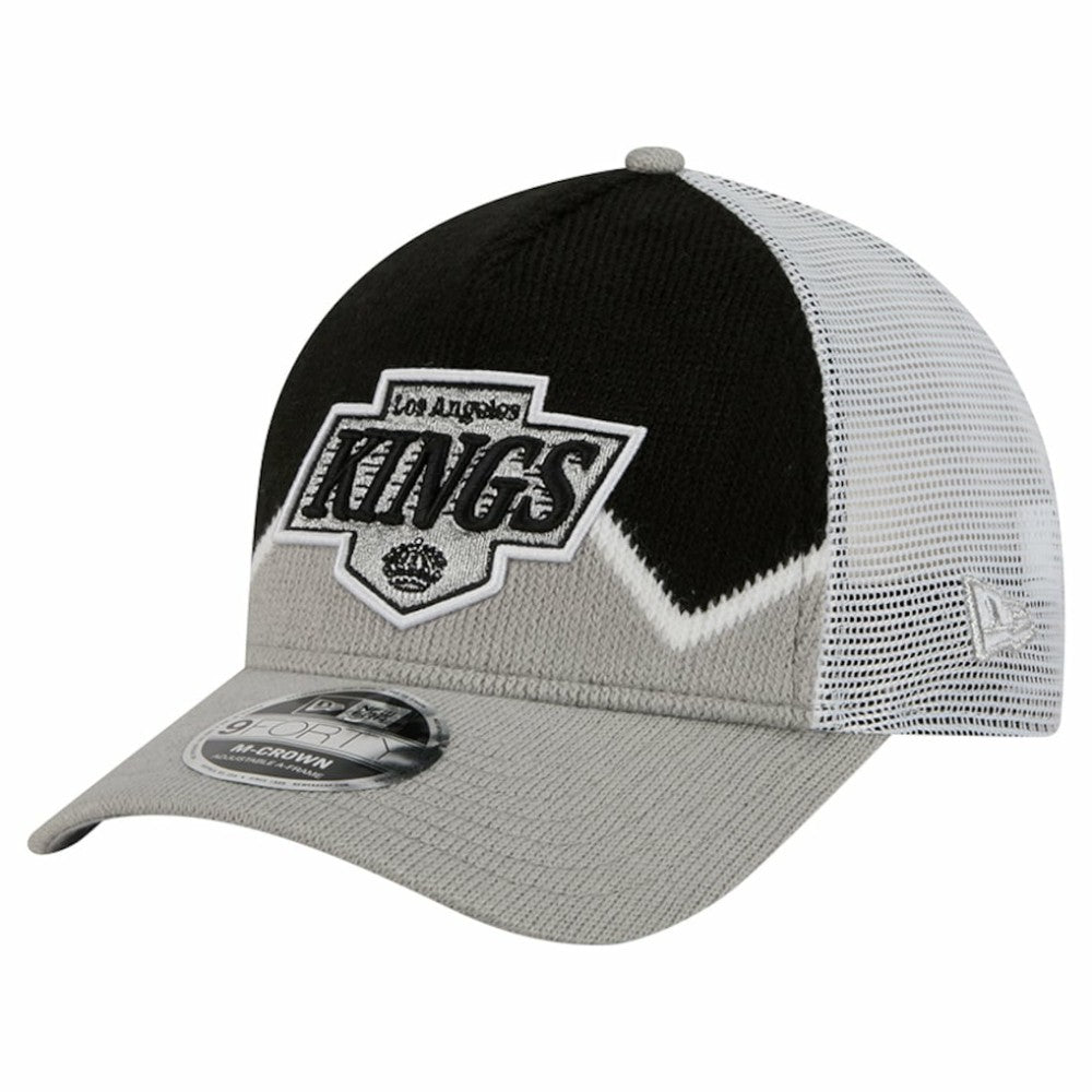 Los Angeles Kings New Era Hockey Sock 9FORTY A-Frame M-Crown Adjustable Trucker Hat Outlet