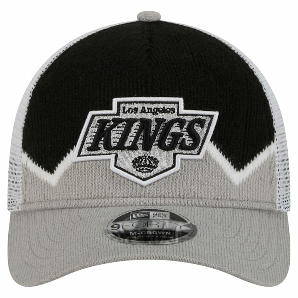 Los Angeles Kings New Era Hockey Sock 9FORTY A-Frame M-Crown Adjustable Trucker Hat Outlet