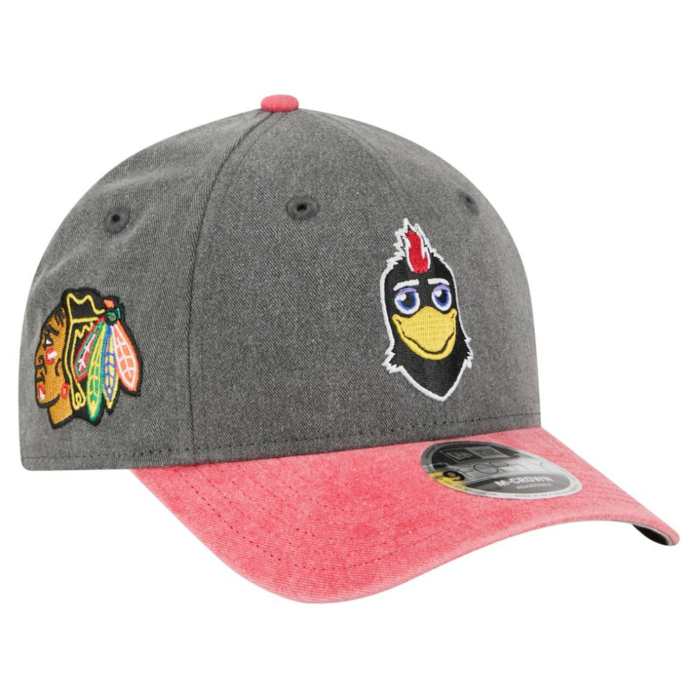 Chicago Blackhawks New Era Mascot 2-Tone 9FORTY Adjustable Hat Sale