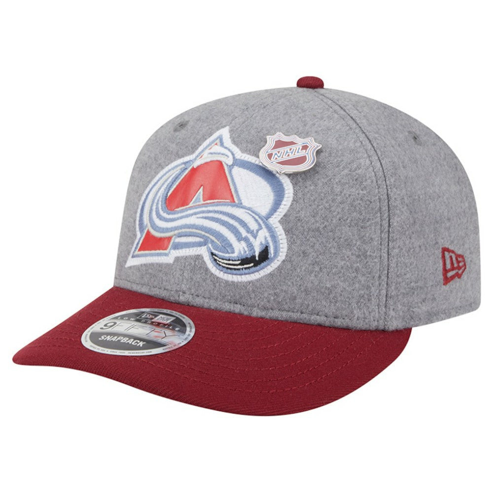 Colorado Avalanche New Era Wool Pin Low Profile 9FIFTY Snapback Hat For Sale
