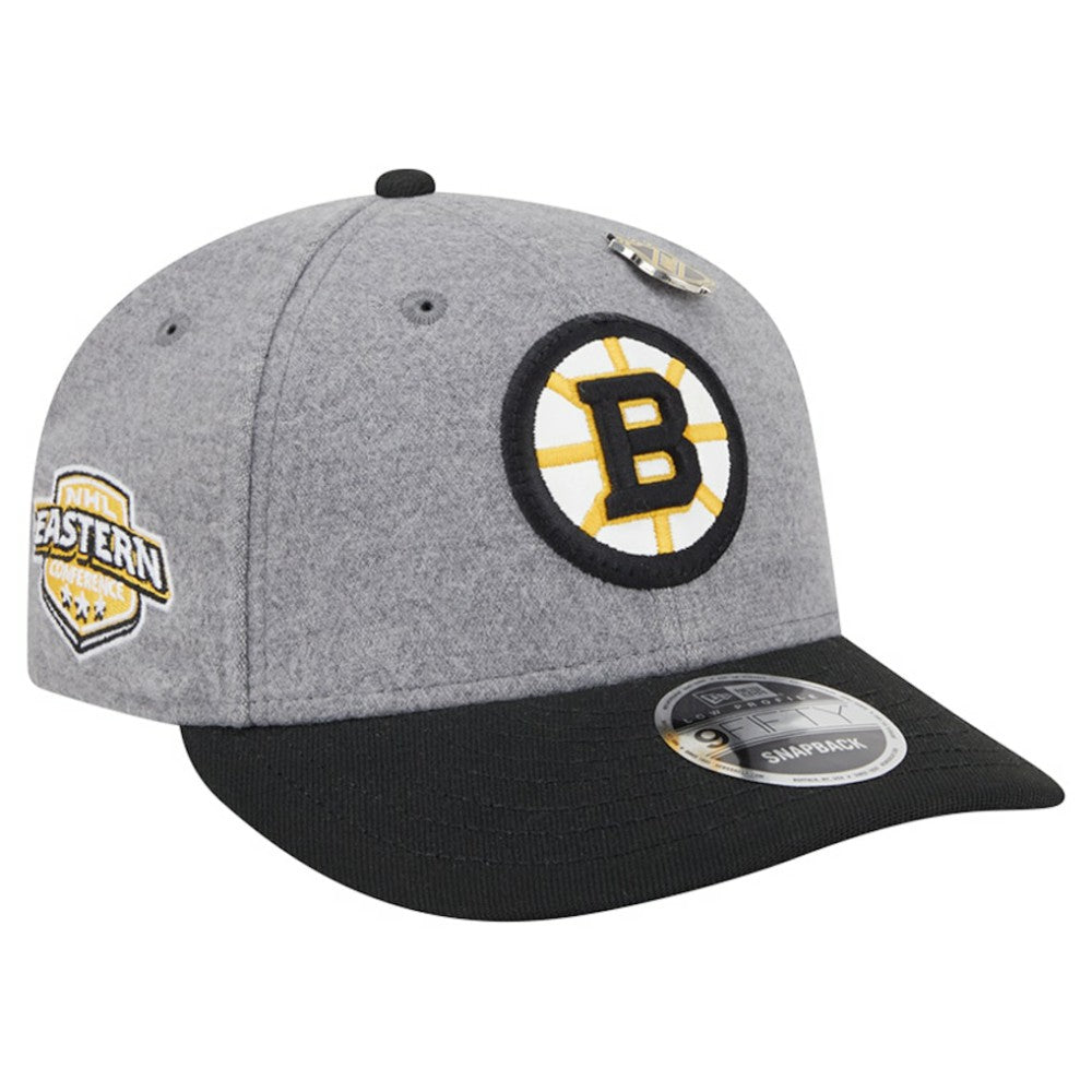 Boston Bruins New Era Wool Pin Low Profile 9FIFTY Snapback Hat Discount