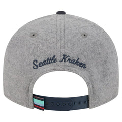 Seattle Kraken New Era Wool Pin Low Profile 9FIFTY Snapback Hat On Sale