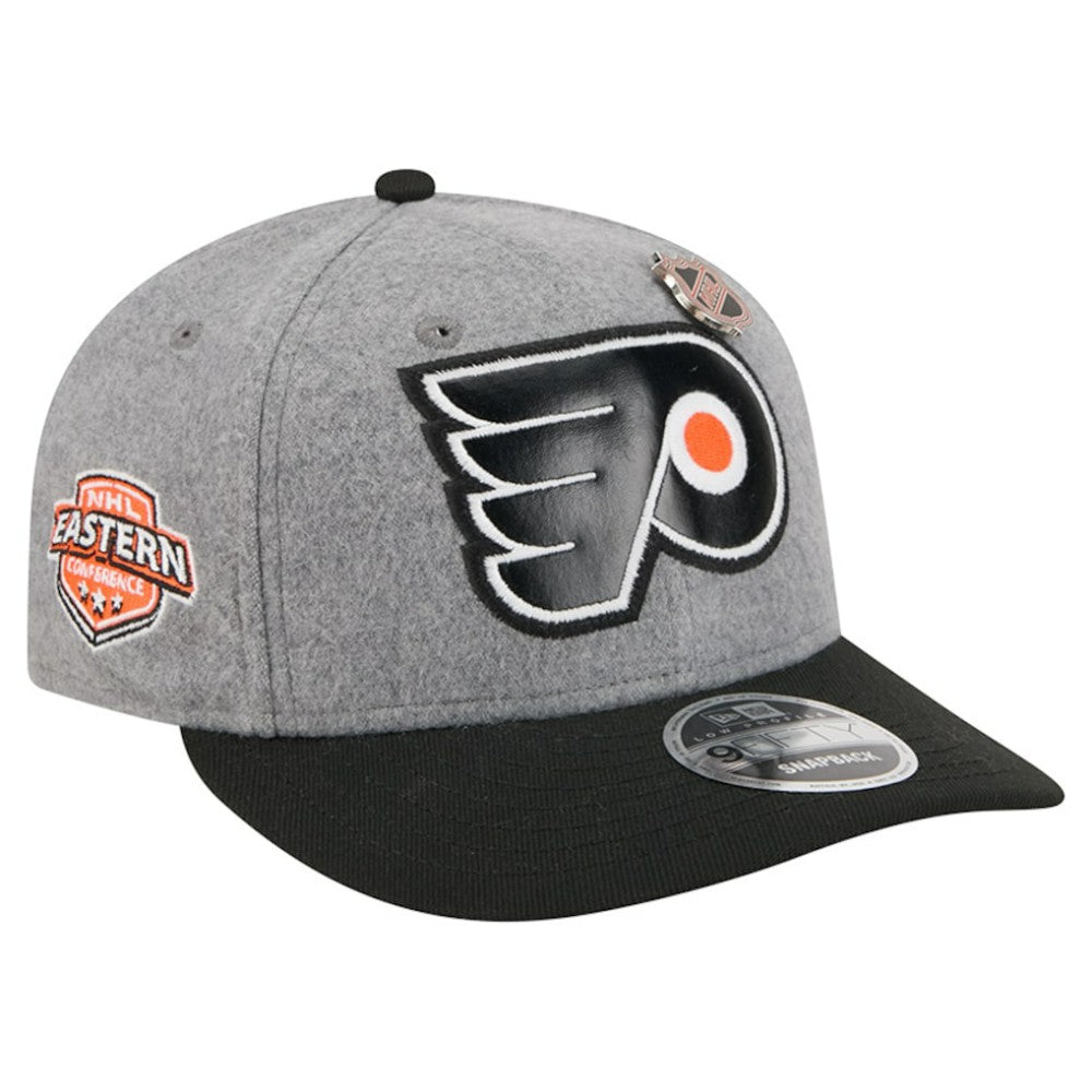 Philadelphia Flyers New Era Wool Pin Low Profile 9FIFTY Snapback Hat On Sale
