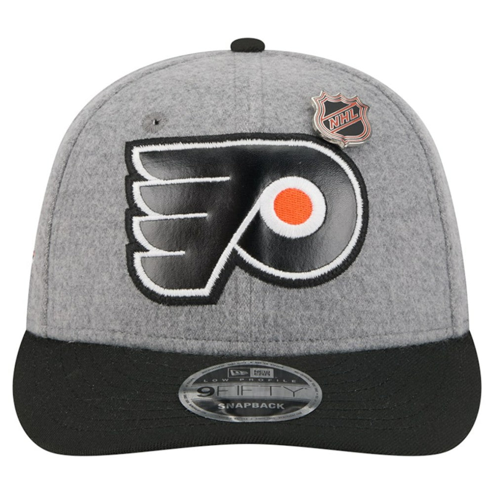 Philadelphia Flyers New Era Wool Pin Low Profile 9FIFTY Snapback Hat On Sale
