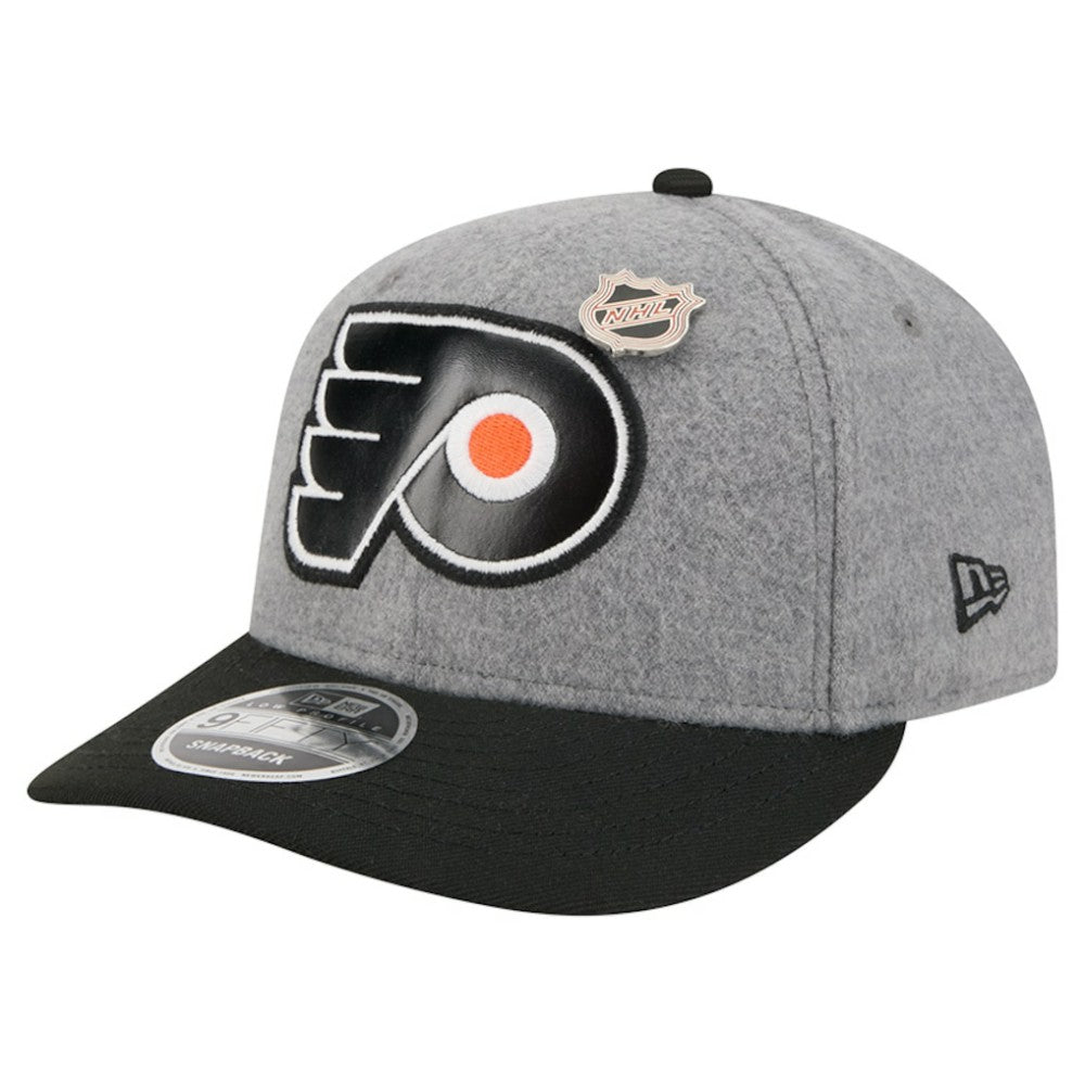 Philadelphia Flyers New Era Wool Pin Low Profile 9FIFTY Snapback Hat On Sale
