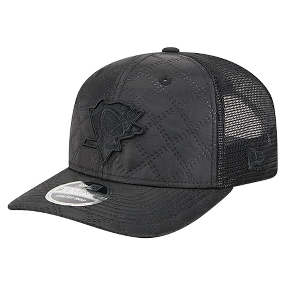 Pittsburgh Penguins New Era Quilted Nylon 9SEVENTY Adjustable Trucker Hat For Sale