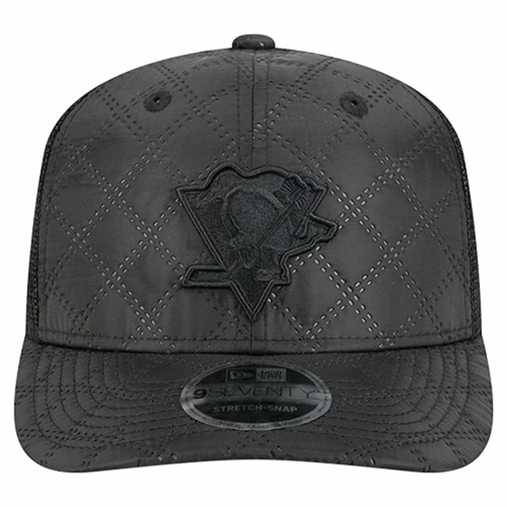 Pittsburgh Penguins New Era Quilted Nylon 9SEVENTY Adjustable Trucker Hat For Sale