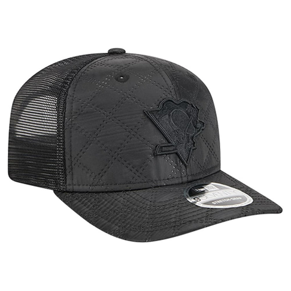 Pittsburgh Penguins New Era Quilted Nylon 9SEVENTY Adjustable Trucker Hat For Sale