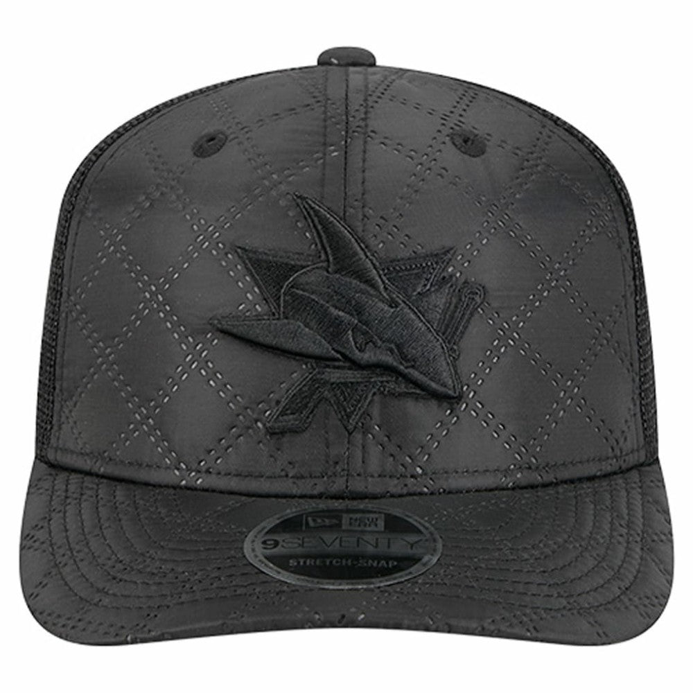 San Jose Sharks New Era Quilted Nylon 9SEVENTY Adjustable Trucker Hat Sale