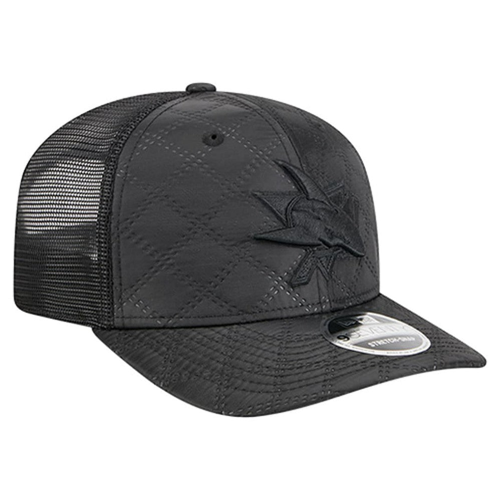 San Jose Sharks New Era Quilted Nylon 9SEVENTY Adjustable Trucker Hat Sale