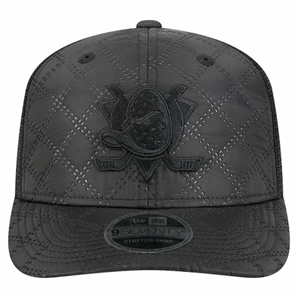 Anaheim Ducks New Era Quilted Nylon 9SEVENTY Adjustable Trucker Hat On Sale