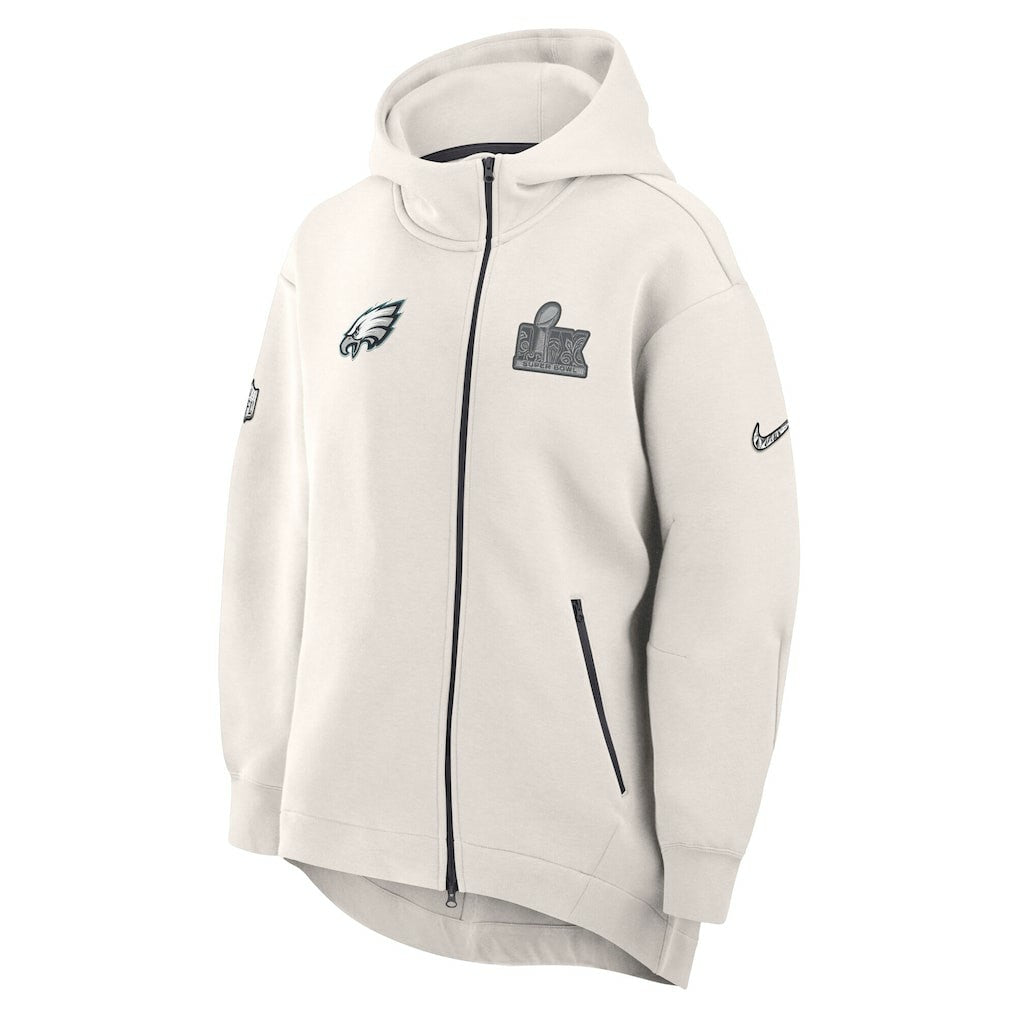Philadelphia Eagles Nike Women's Super Bowl LIX Opening Night Tech Fleece Full-Zip Hoodie