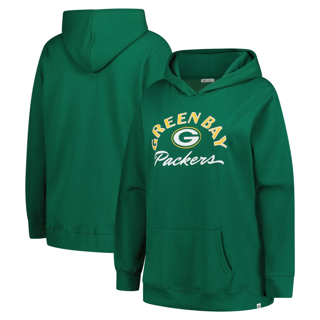 Green Bay Packers 47 brand '47 Women's Plus Size Whirlwind Naomi Hoodie