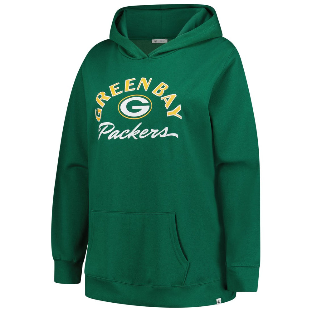 Green Bay Packers 47 brand '47 Women's Plus Size Whirlwind Naomi Hoodie
