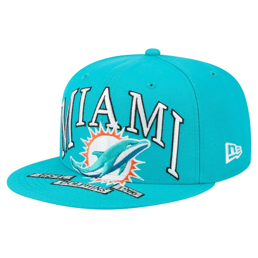 Miami Dolphins New Era Oversized 59FIFTY Fitted Hat