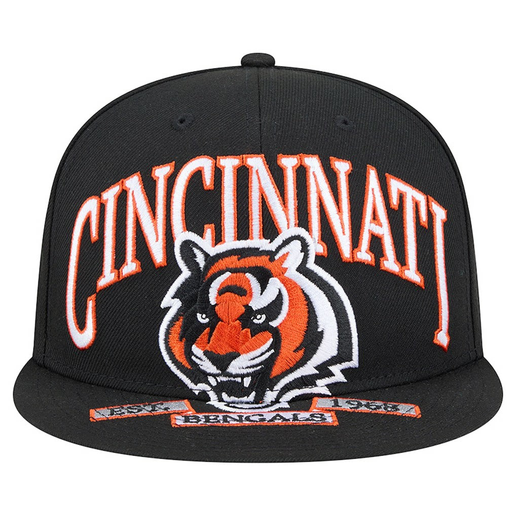 Cincinnati Bengals New Era Head Oversized 59FIFTY Fitted Hat