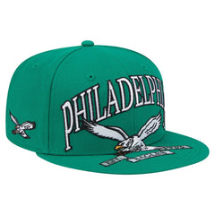 Philadelphia Eagles New Era Throwback Oversized 59FIFTY Fitted Hat