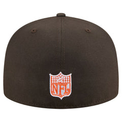 Cleveland Browns New Era Throwback Oversized 59FIFTY Fitted Hat