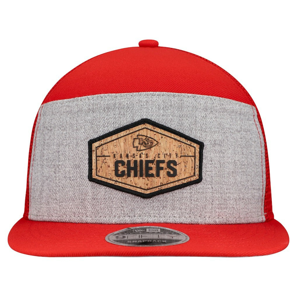 Kansas City Chiefs New Era Cork Split Panel 9FIFTY Trucker Snapback Hat