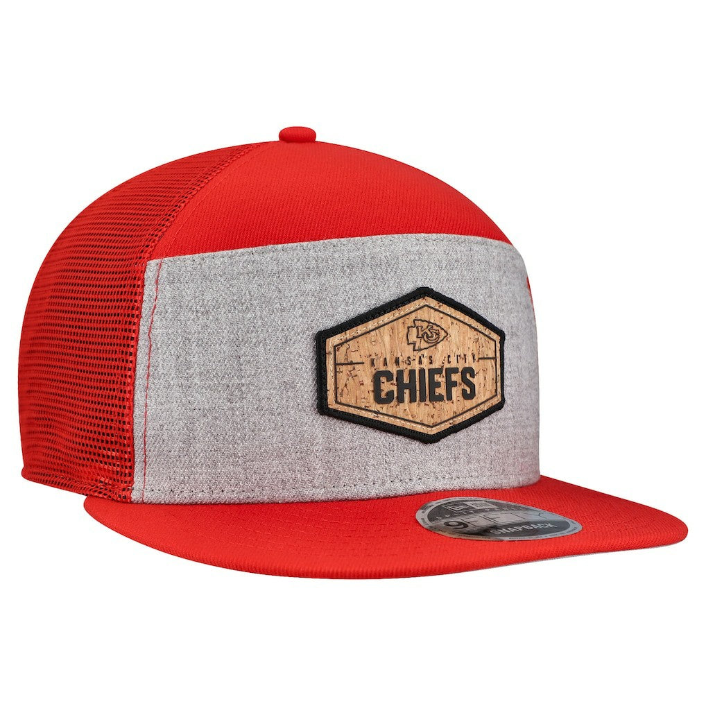 Kansas City Chiefs New Era Cork Split Panel 9FIFTY Trucker Snapback Hat