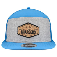 Los Angeles Chargers New Era Cork Split Panel 9FIFTY Trucker Snapback Hat