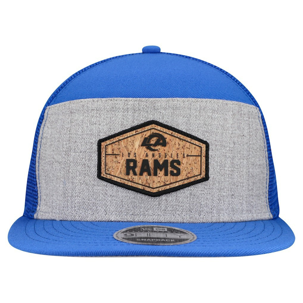 Los Angeles Rams New Era Cork Split Panel 9FIFTY Trucker Snapback Hat